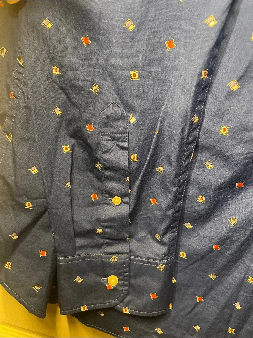 J. Crew Navy Blue Nautical Flags Button-Down Shirt